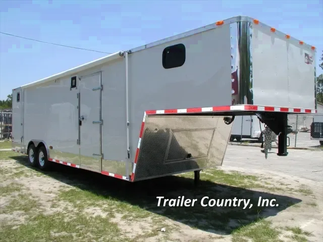 8.5X34 CUSTOM GOOSENECK ENCLOSED TRAILER-STAGE 2 RACER