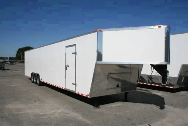 8.5X48 ENCLOSED GOOSENECK CAR HAULER TRAILER - V NOSE