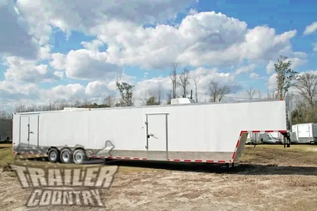 8.5 X 48 ENCLOSED GOOSE NECK CAR HAULER TRAILER