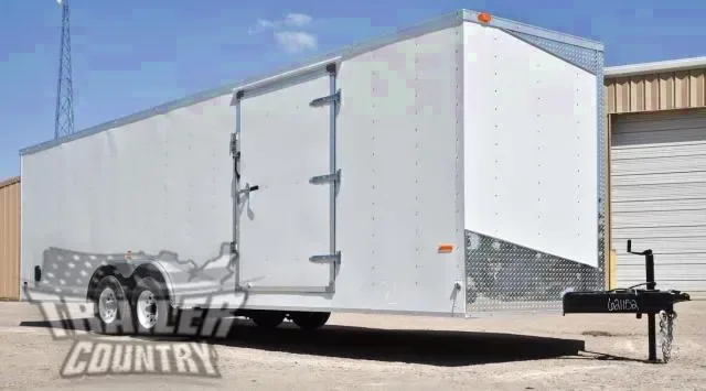 8.5 x 20 Wedge Nosed Enclosed Car Hauler Trailer