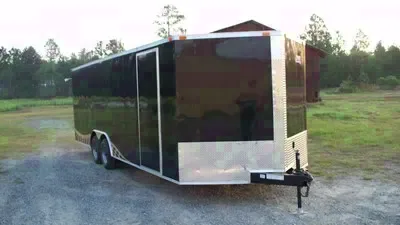 26ft Black V-nose Car Hauler