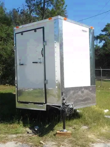 18ft  V-nose Auto Hauler White