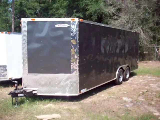 20ft Charcoal v-nose car hauler