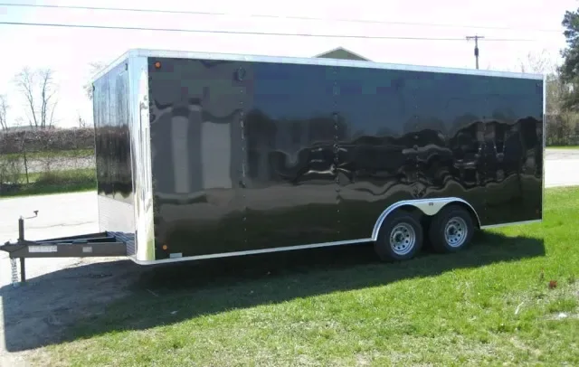 20ft Black Enclosed Car Trailer