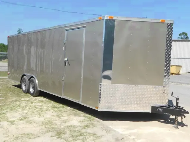 24ft Enclosed Car Trailer side ramp 10k gvw