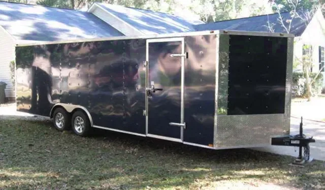 Blue 24ft Car Hauler VNOSE Aluminum wheels