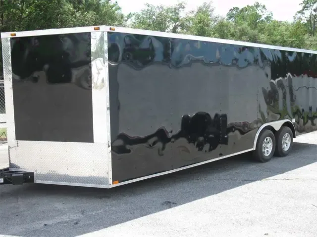 24ft Black - Enclosed Car/ Cargo Hauler  V-NOSE