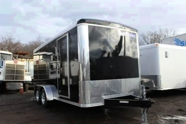 16ft Enclosed Black Car Hauler