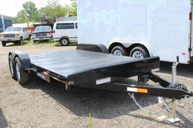 Black Open Steel Deck 18ft Car Hauler