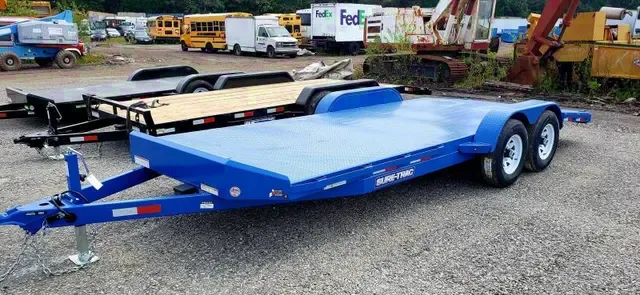 20ft Steel Deck Car Trailer - Blue