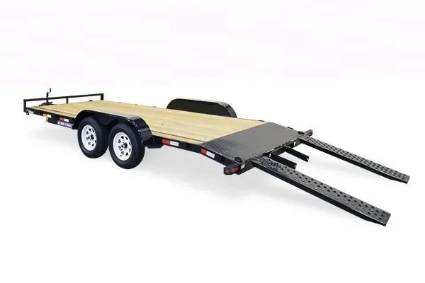 Open 20ft Car Trailer w/Slide In Ramps