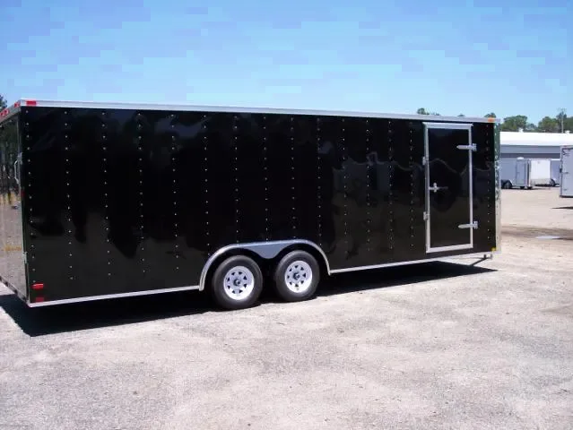 24ft Black Flat Front Enclosed Car Hauler