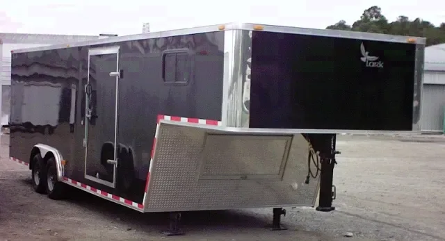 32ft Black Auto Trailer w/Tandem 5200lb Axles