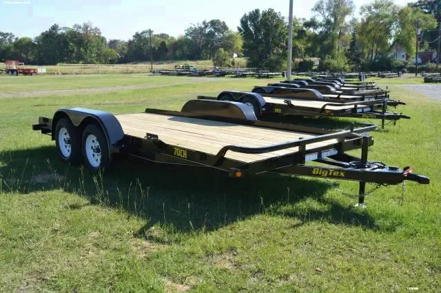 14FT CAR HAULER-BLACK WITH WOOD DECKING