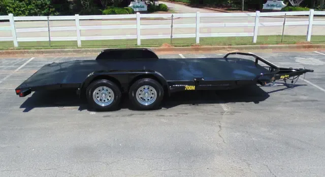 18ft Steel Deck Car Hauler w/Tube Frame & Chrome Whls