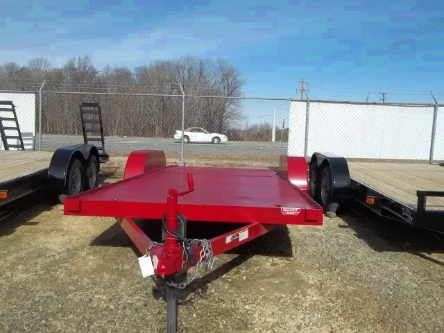 19ft Open Car Hauler - Red Steel Frame and Floor
