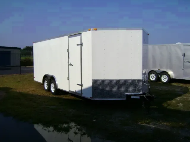 WHITE 20ft V-Nose Tandem 7000LB GVWR