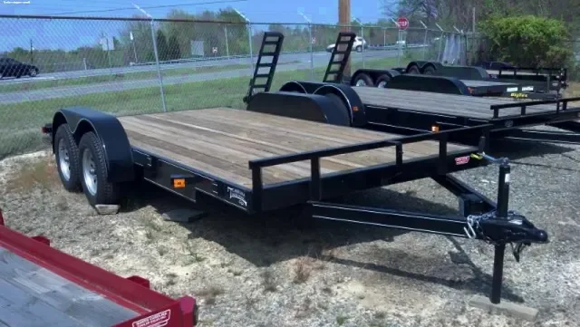 16ft Black Frame with Wood Floor Car Hauler