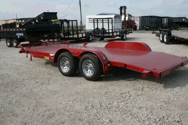 22FT OPEN CAR HAULER-RED