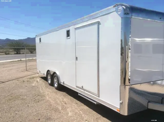 24FT CAR HAULER-ALL ALUMINUM UPPER AND LOWER CABINETS