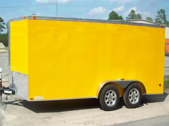 Yellow 16ft Car Hauler Tandem Axle - V-nose