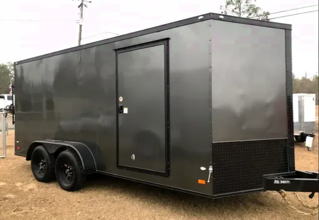 Charcoal Blackout 16ft Tandem Axle Car Hauler