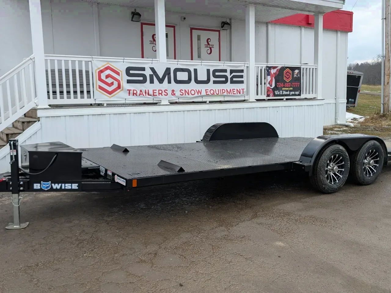 2026 BWise 20' HD Diamond Deck Hydraulic POWER Tilt Car Hauler