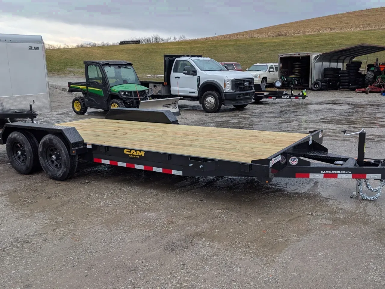 2026 CAM Superline 20' HD Wood Deck Car Hauler w/ DS Removable Fender