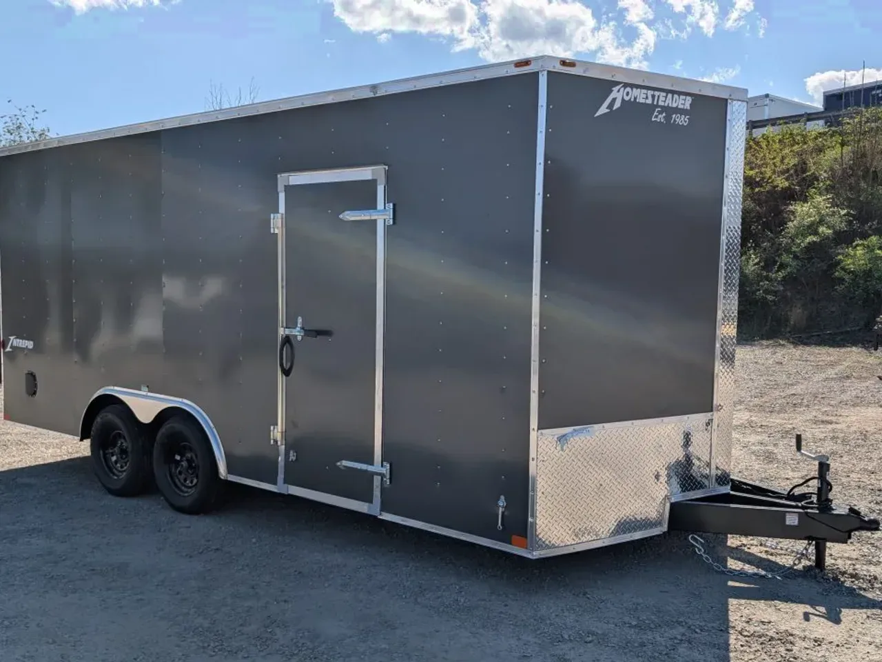 2027 Homesteader 8.5 x 18 Intrepid V-Nose Car Hauler w/ Ramp Door (84" INSIDE!)