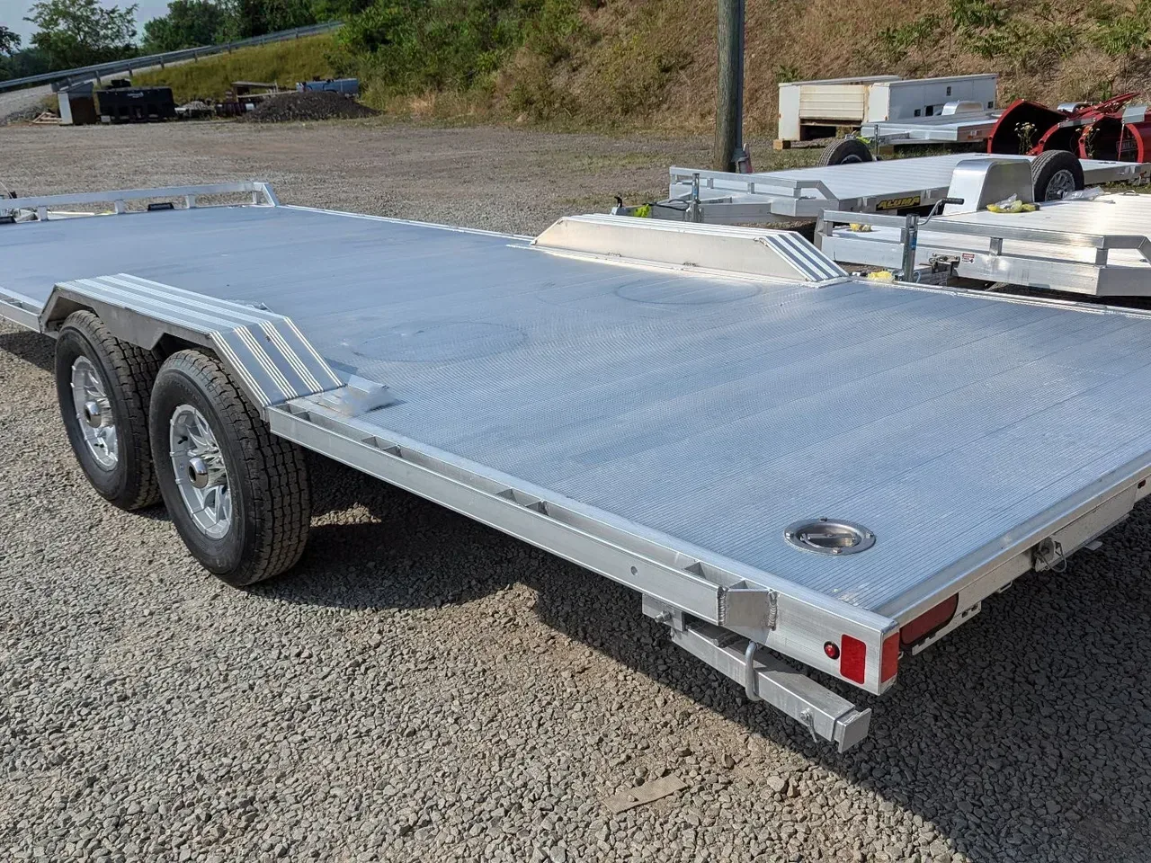 2026 Aluma 8x24 HD Utility / Car Hauler w/ Underbody Ramps & Drive-Over Fenders