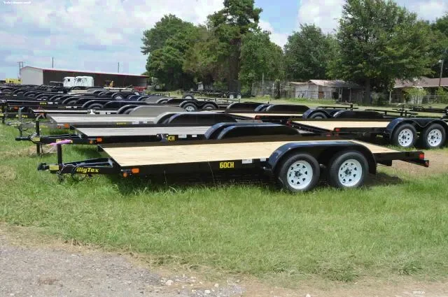 Tandem Axle Car Hauler 16ft Wood Deck Spare Tire