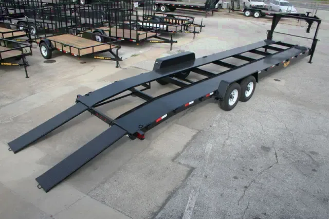 34ft 2 Car Hauler Channel Gooseneck Trailer