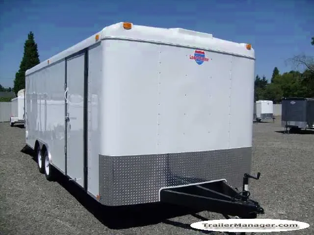 White 20ft Flat Front Car Hauler