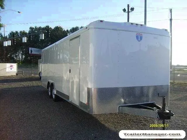 24ft White Car Hauler