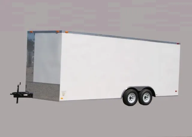 20ft White V-nose Car Hauler