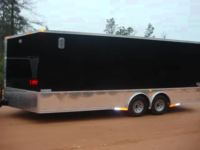 BLACK V-NOSE 20FT CAR HAULER