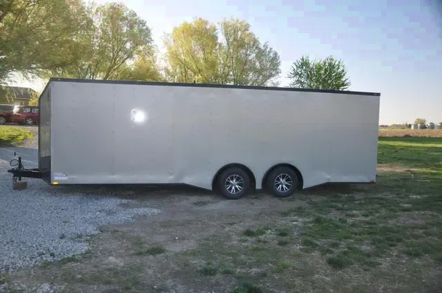 24FT GREY CAR HAULER WITH BLACKOUT PACKAGE