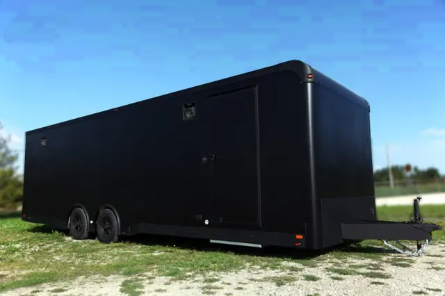 26FT BLACKOUT RACE TRAILER W/FINISHED INTERIOR
