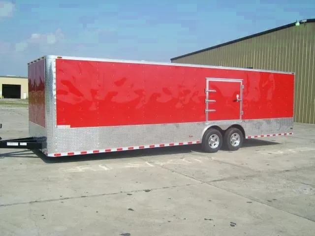 Red 28ft Race Trailer w/Escape Hatch