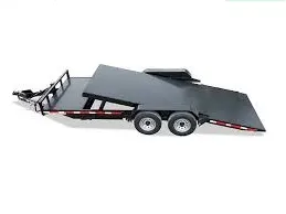 17+4ft Bumper Pull Tilt Tandem 7,000 E-Z Lube brake axles