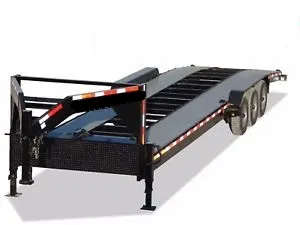 36ft Open Black Steel Gooseneck Car Hauler
