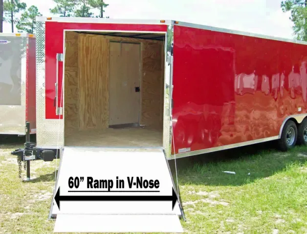24ft ramp in v-nose and in rear-RED