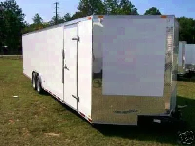 28ft Car Hauler 5200LB Axles-White