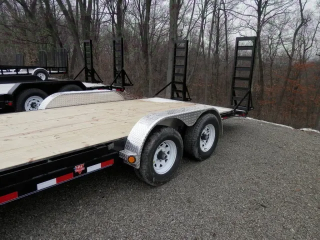 Carhauler 20ft Black Steel Frame and PT Wood Deck