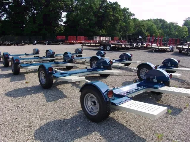 Blue/White Car Dolley LED Lights Radial Tires