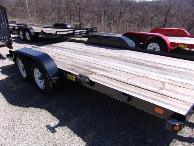 Black 16ft Tandem Axle Car Hauler