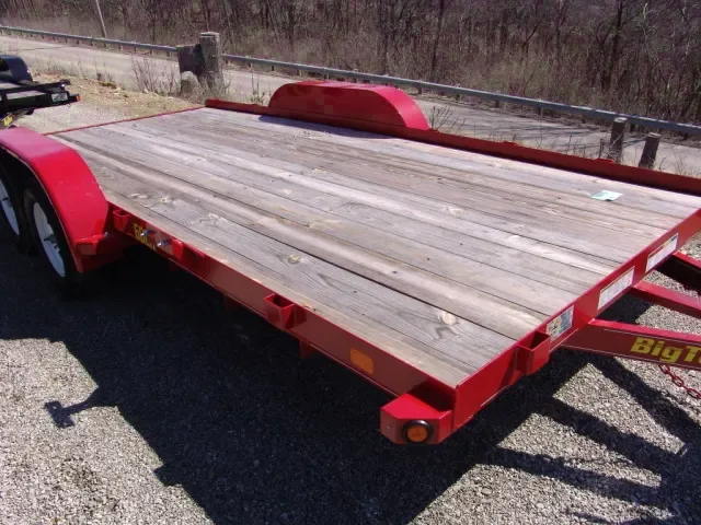 Red 16ft Tandem Axle Car Hauler