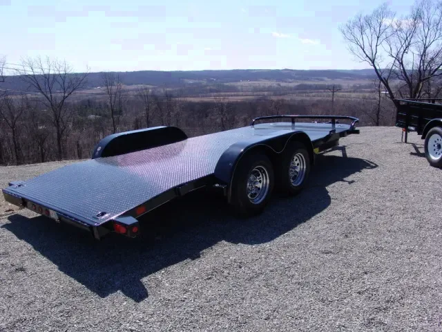 18ft Tandem Axle  2 Brake Axles-Steel Deck