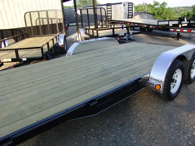 18ft Black Steel Frame Dovetail-Wood Decking