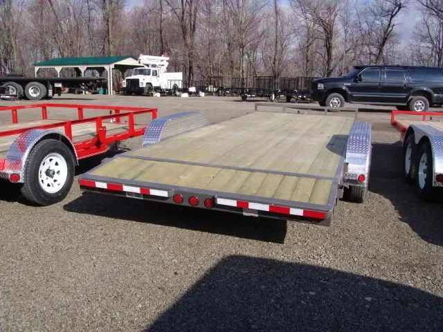 20ft Car Hauler Grey Wood Deck